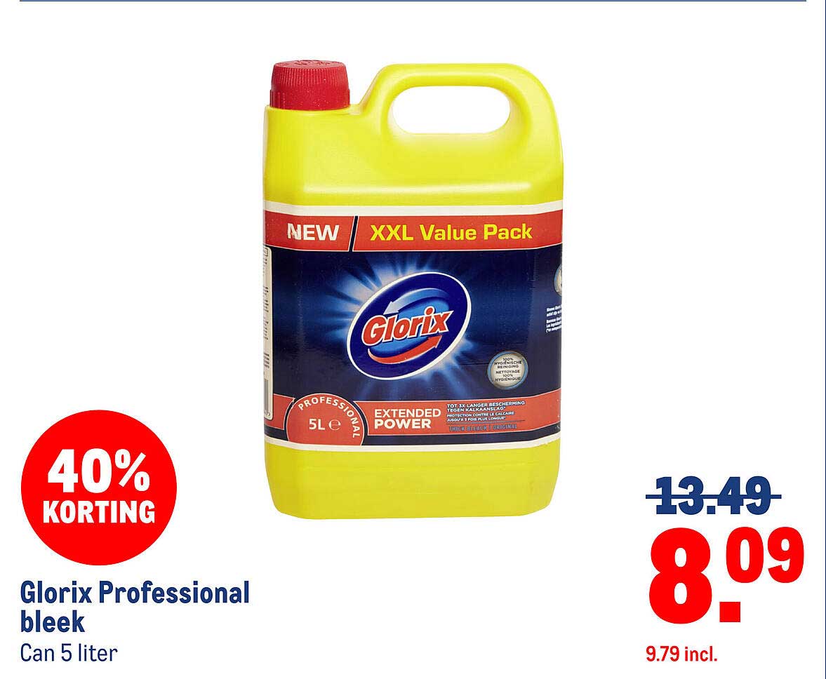 Glorix Professional bleek Can 5 liter