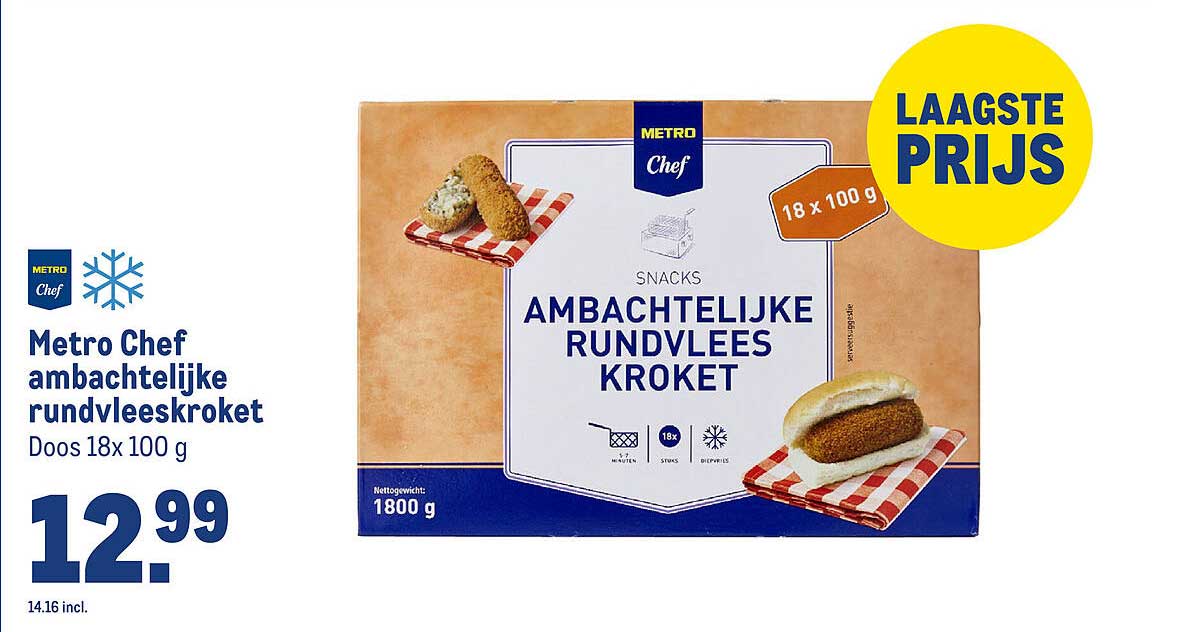 Metro Chef ambachtelijke rundvlees kroket