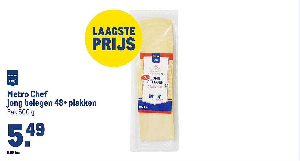 Metro Chef jong belegen 48+ plakken