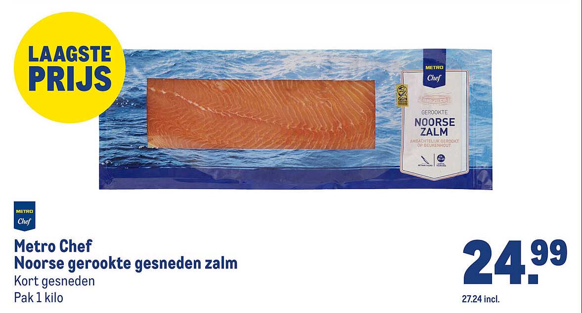 Metro Chef Noorse gerookte gesneden zalm