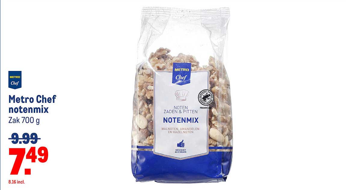 Metro Chef notenmix Zak 700 g