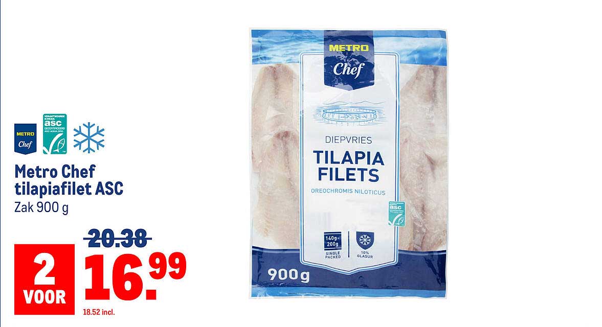Metro Chef tilapiafilet ASC