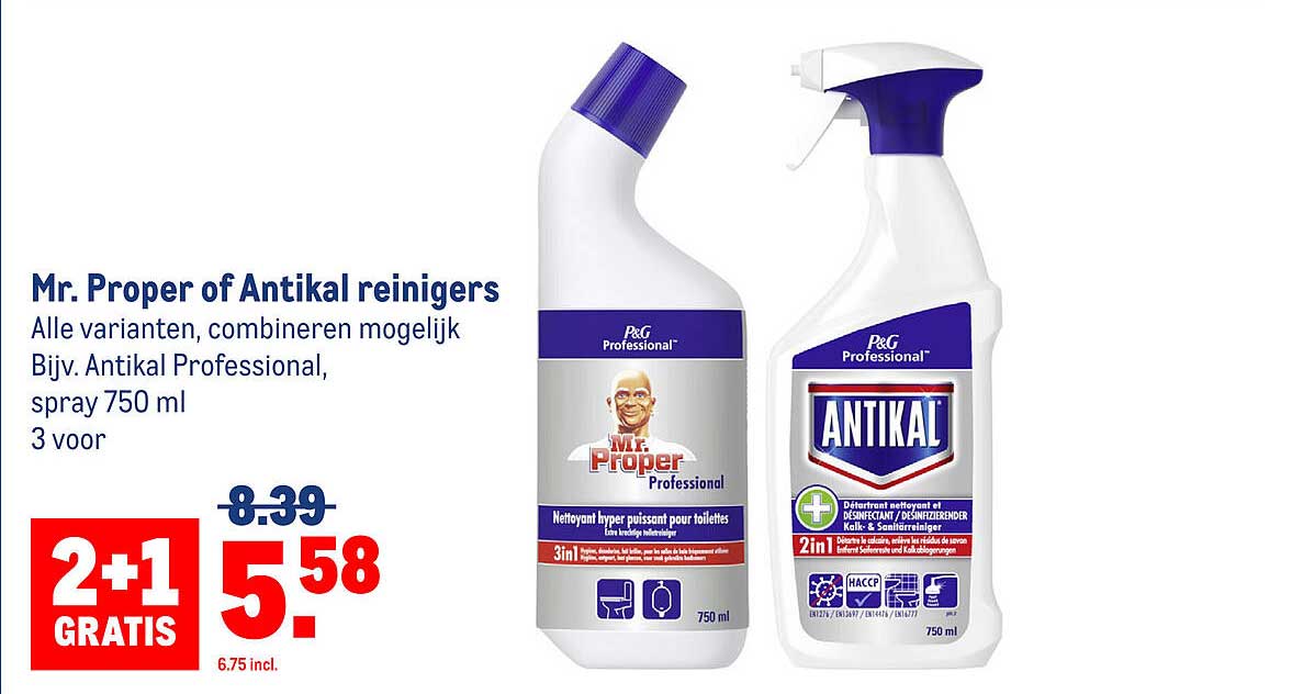 Mr. Proper of Antikal reinigers