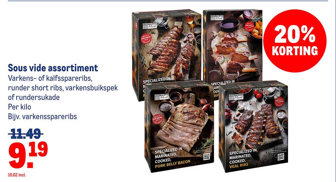 Sous vide assortiment