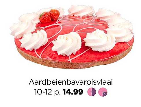 Aardbeienbavaroisvlaai 10-12 p.