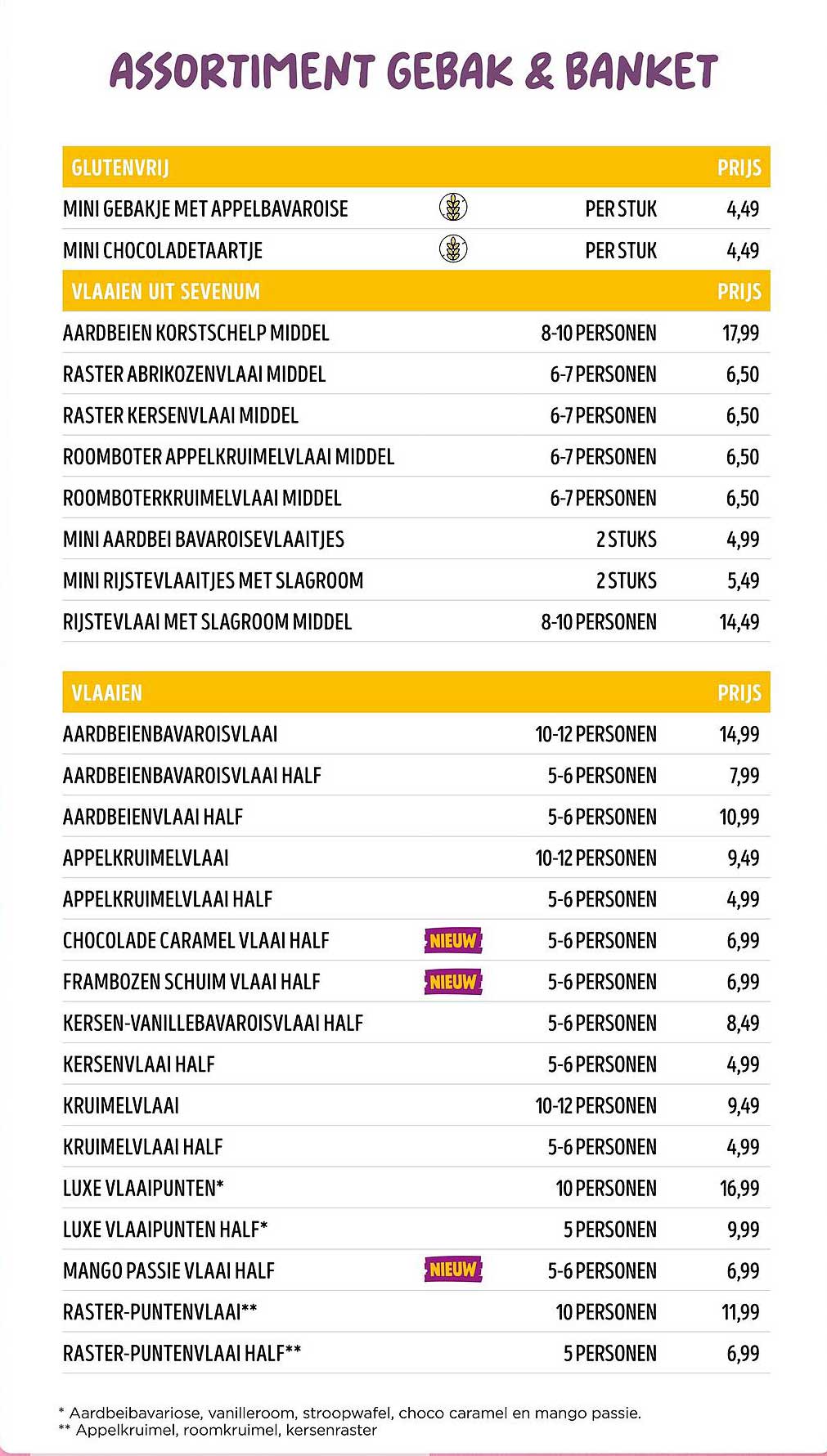 ASSORTIMENT GEBAK & BANKET
