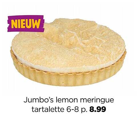 Jumbo’s lemon meringue tartalette 6-8 p.