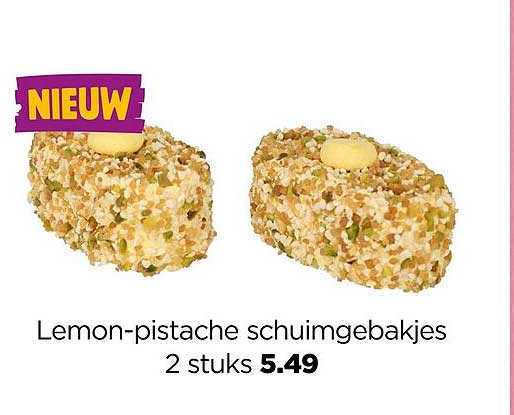 Lemon-pistache schuimgebakjes