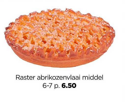 Raster abrikozenvlaai middel 6-7 p.