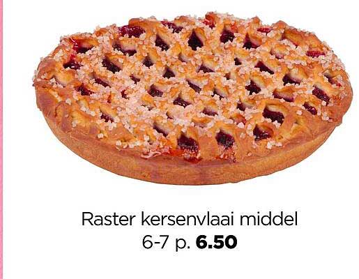 Raster kersenvlaai middel 6-7 p.