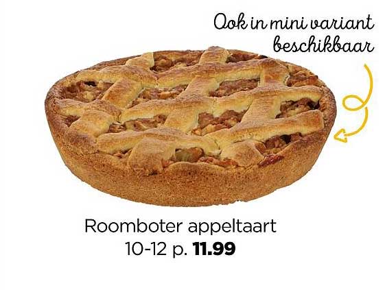 Roomboter appeltaart 10-12 p.