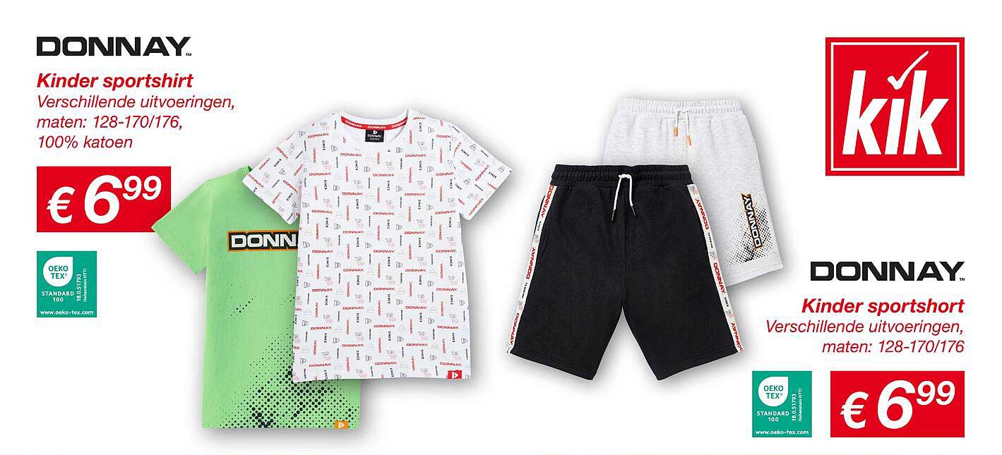 Donnay Kinder sportshirt en sportshort