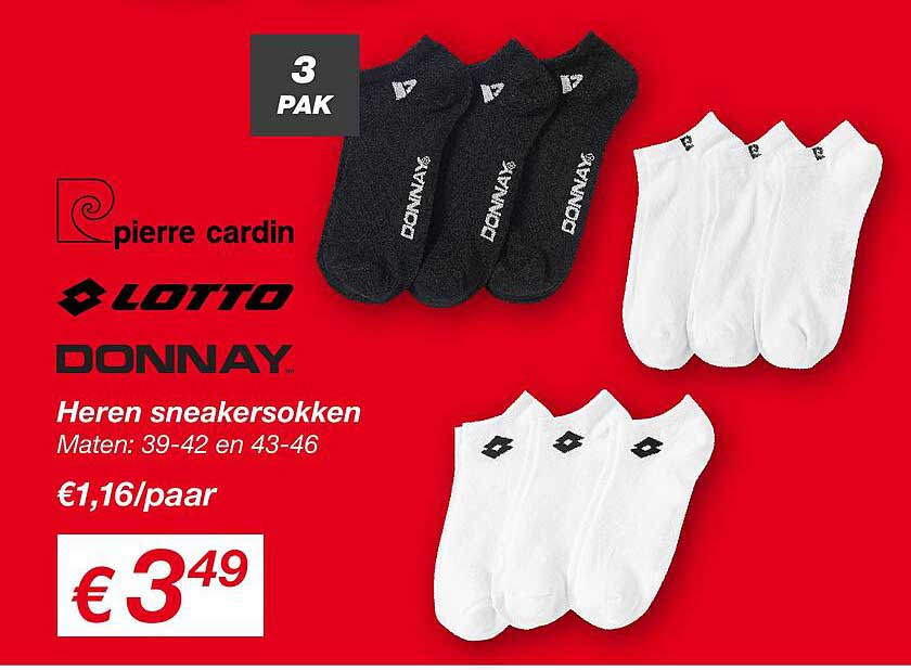 Heren sneakersokken 3-pak