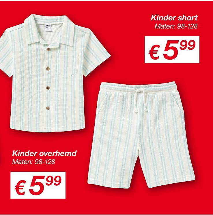 Kinder short + Kinder overhemd
