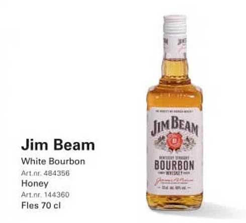 Jim Beam White Bourbon Honey Fles 70 cl