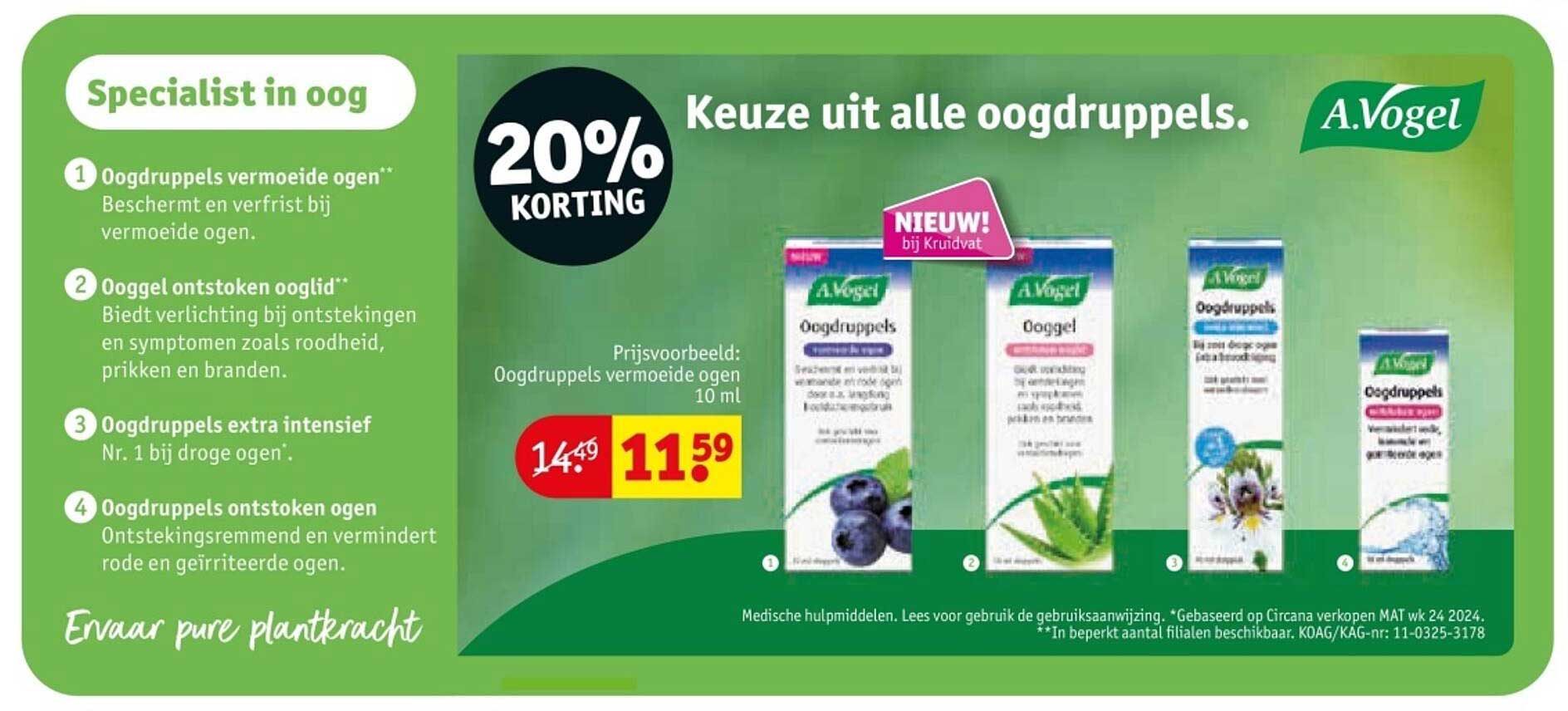 20% korting op A.Vogel oogdruppels