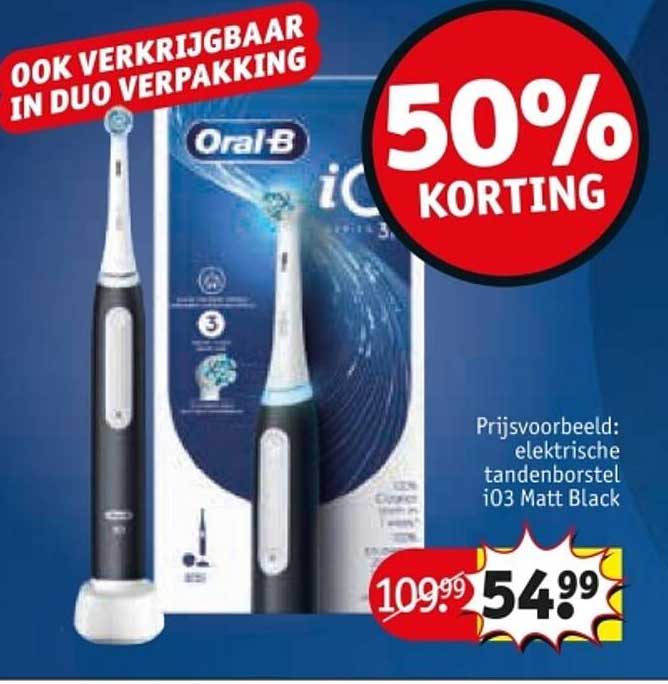 50% Korting op de Oral-B iO3 elektrische tandenborstel