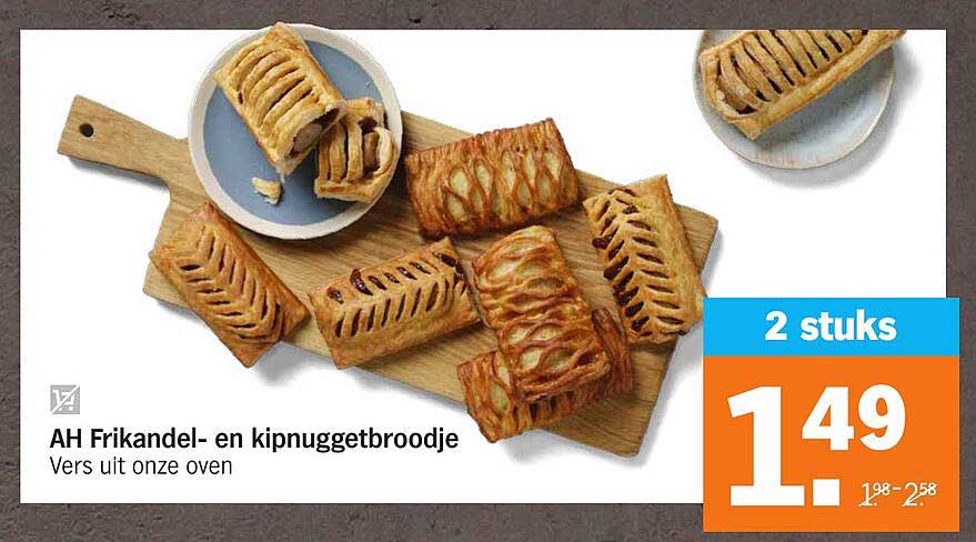 AH Frikandel- en kipnuggetbroodje