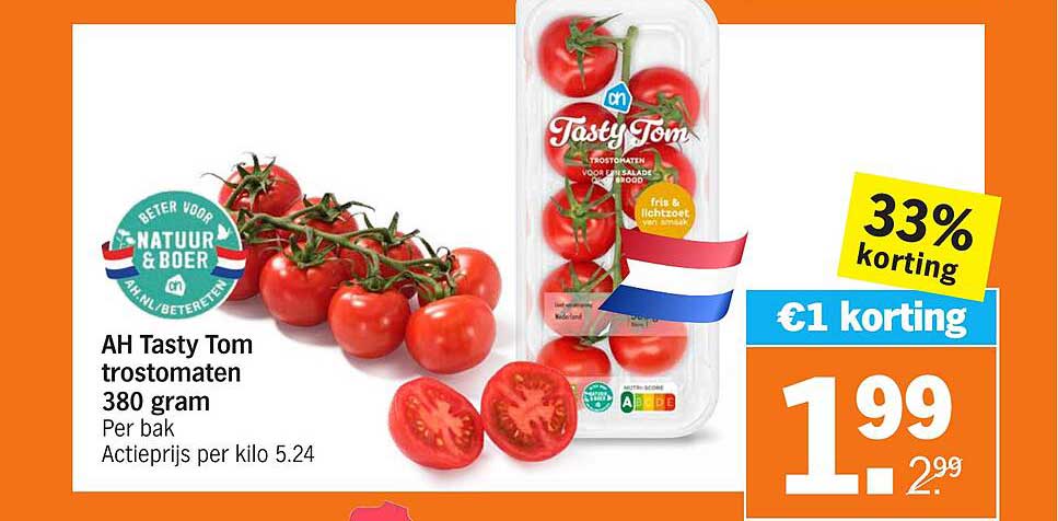 AH Tasty Tom trostomaten 380 gram