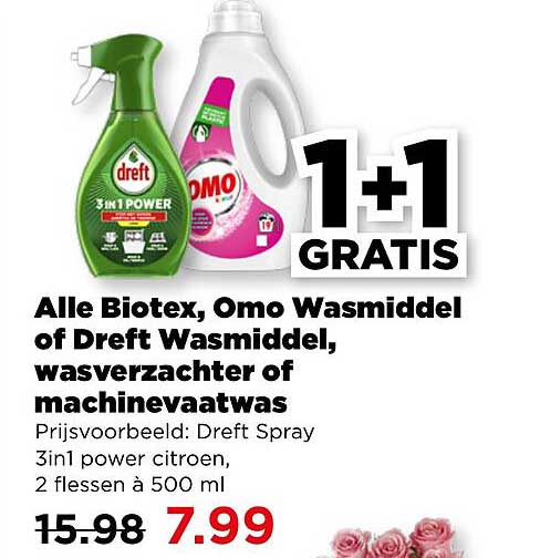 Alle Biotex, Omo Wasmiddel of Dreft Wasmiddel, wasverzachter of machinevaatwas