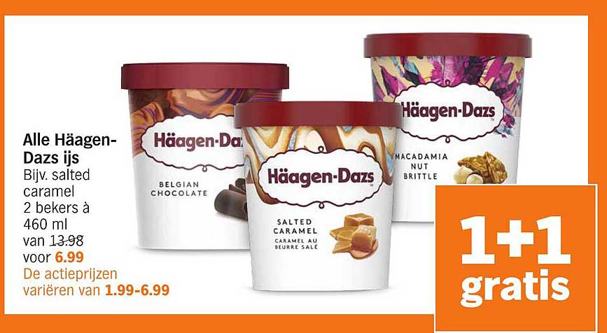 Alle Häagen-Dazs ijs
