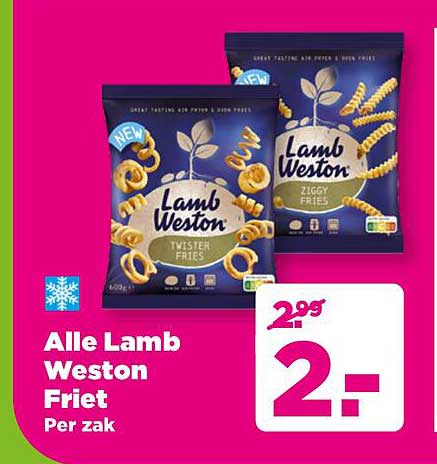 Alle Lamb Weston Friet