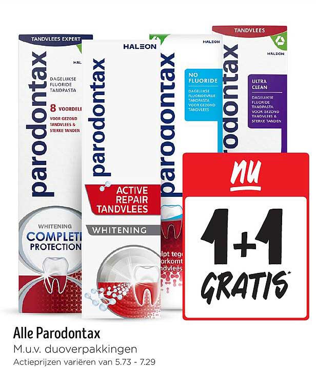 Alle Parodontax M.u.v. duoverpakkingen