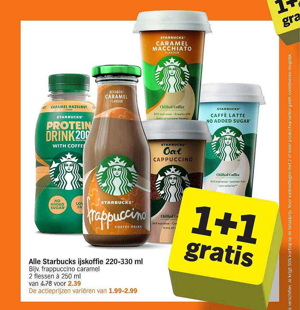 Alle Starbucks ijskoffie 220-330 ml