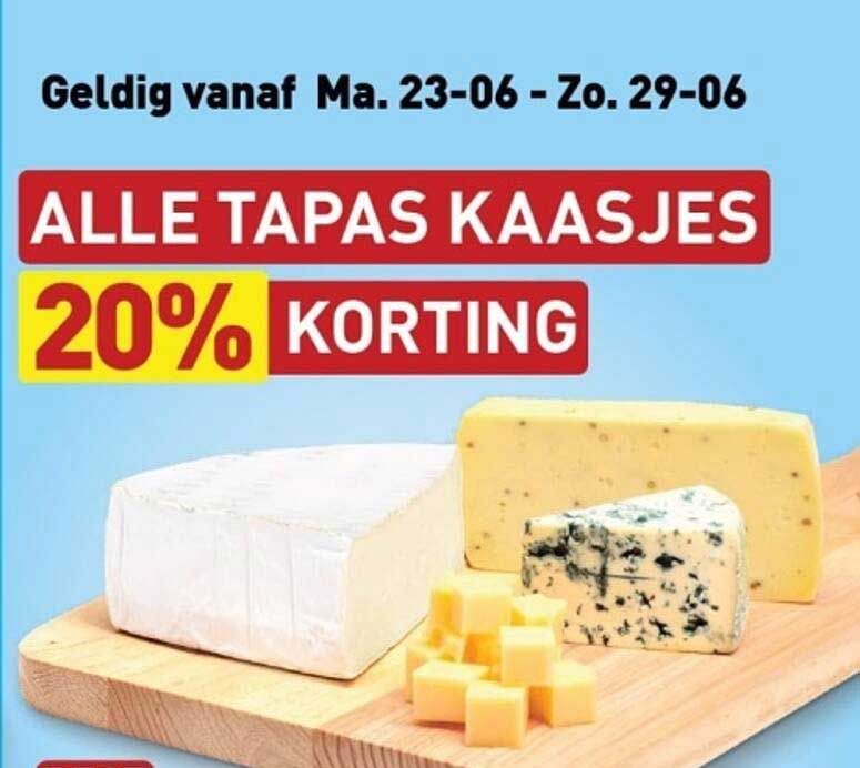 ALLE TAPAS KAASJES 20% KORTING