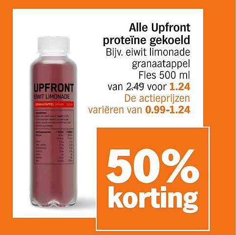 Alle Upfront proteïne gekoeld