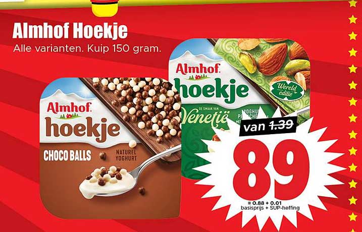 Almhof Hoekje - Alle varianten. Kuip 150 gram.