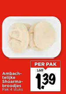 Ambachtelijke Shoarmabroodjes Pak 4 stuks