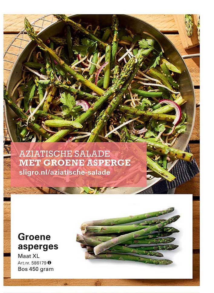 Aziatische salade met groene asperge