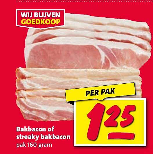 Bakbacon of streaky bakbacon pak 160 gram