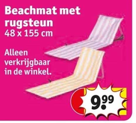 Beachmat met rugsteun 48 x 155 cm