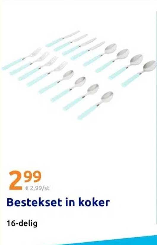Bestekset in koker 16-delig