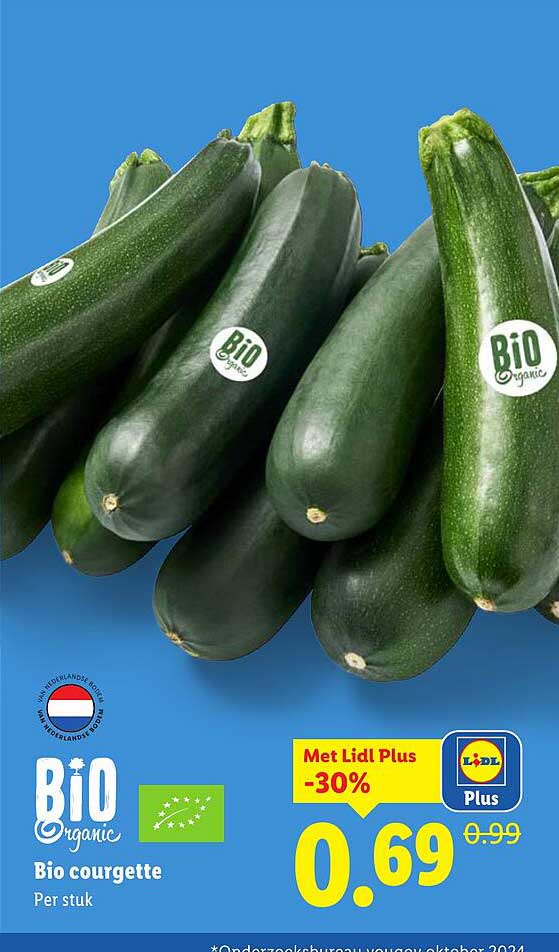 Bio courgette per stuk