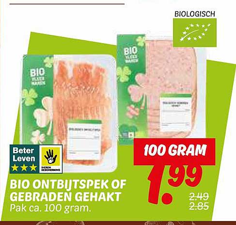 BIO ONTBJITSPEK OF GEBAREN GEHAKT
