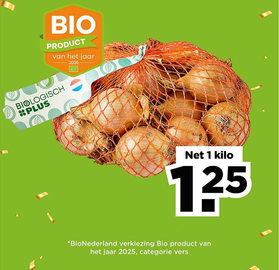 BIO PRODUCT van het jaar 2025 - Net 1 kilo voor €1,25