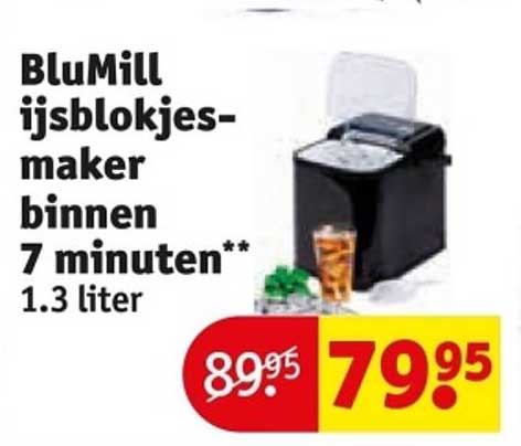 BluMill ijsblokjesmaker binnen 7 minuten** 1.3 liter
