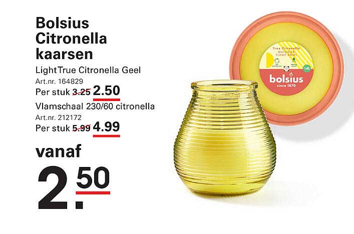 Bolsius Citronella kaarsen