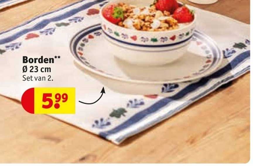 Borden** Ø 23 cm Set van 2.