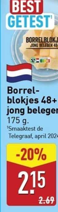 Borrelblokjes 48+ jong belegen