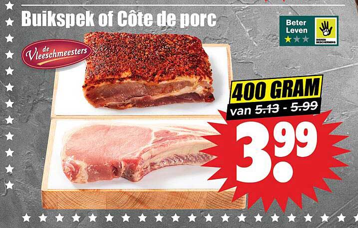 Buikspek of Côte de porc