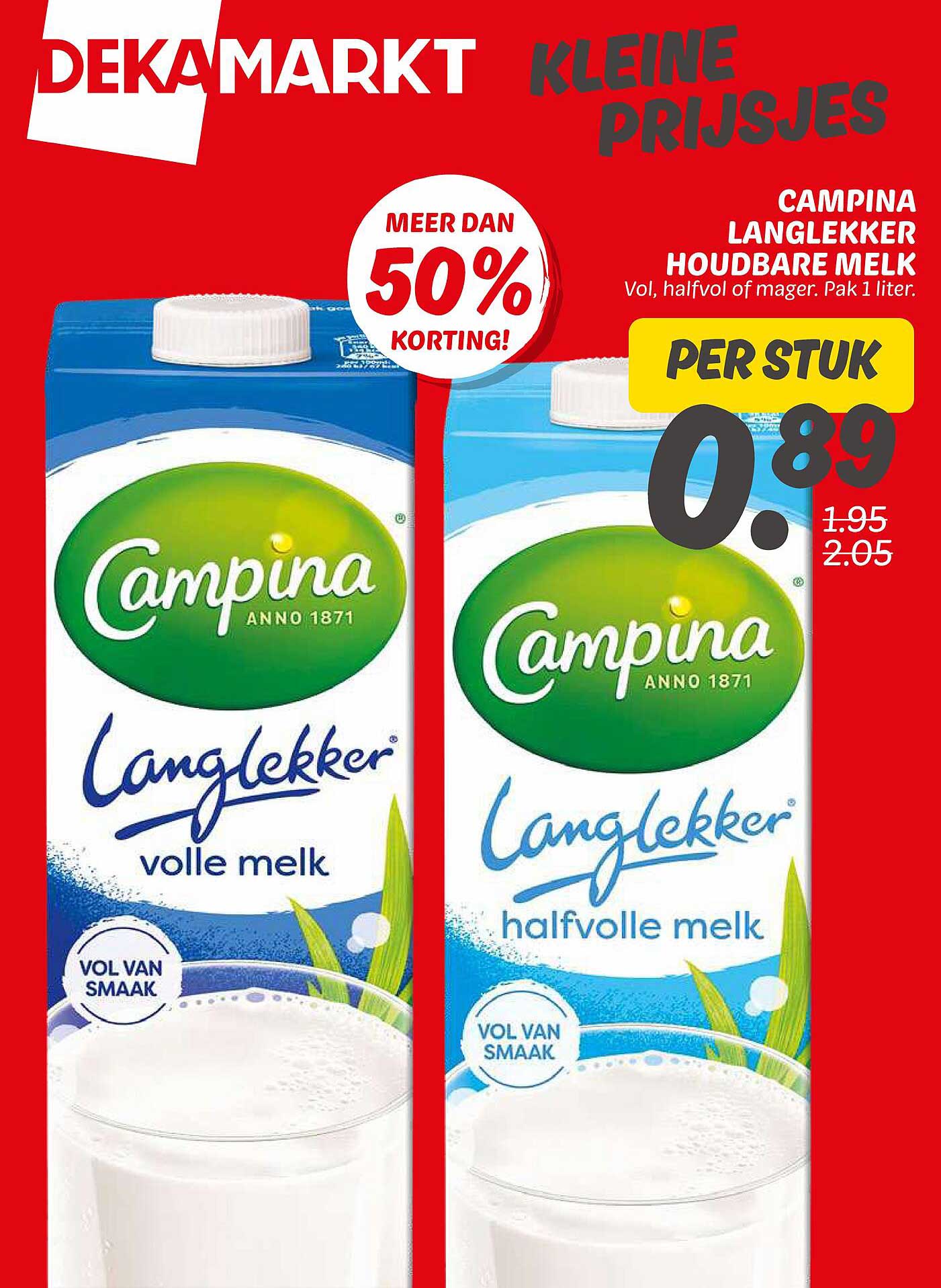CAMPINA LANGLEKKER HOUDBARE MELK