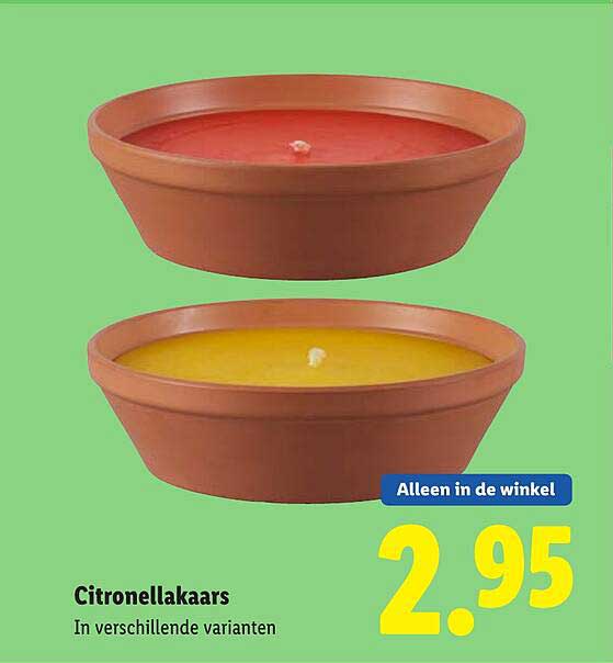 Citronellakaars in verschillende varianten