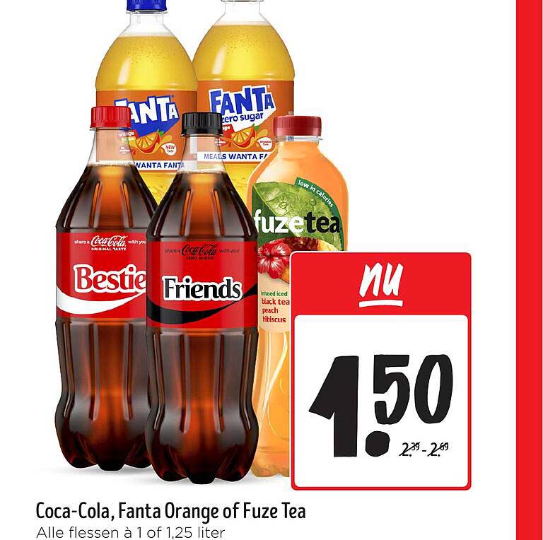 Coca-Cola, Fanta Orange of Fuze Tea