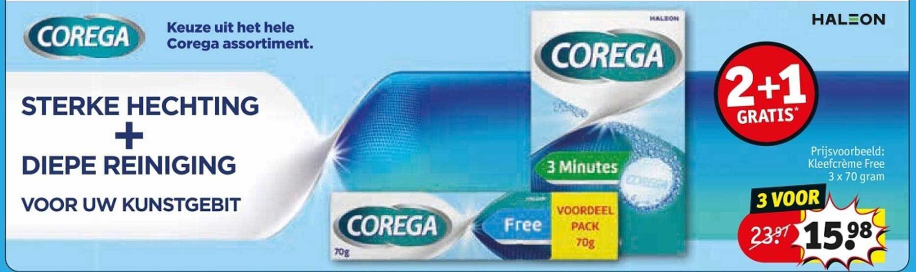COREGA - 2+1 GRATIS* Sterke Hechting + Diepe Reiniging voor uw Kunstgebit