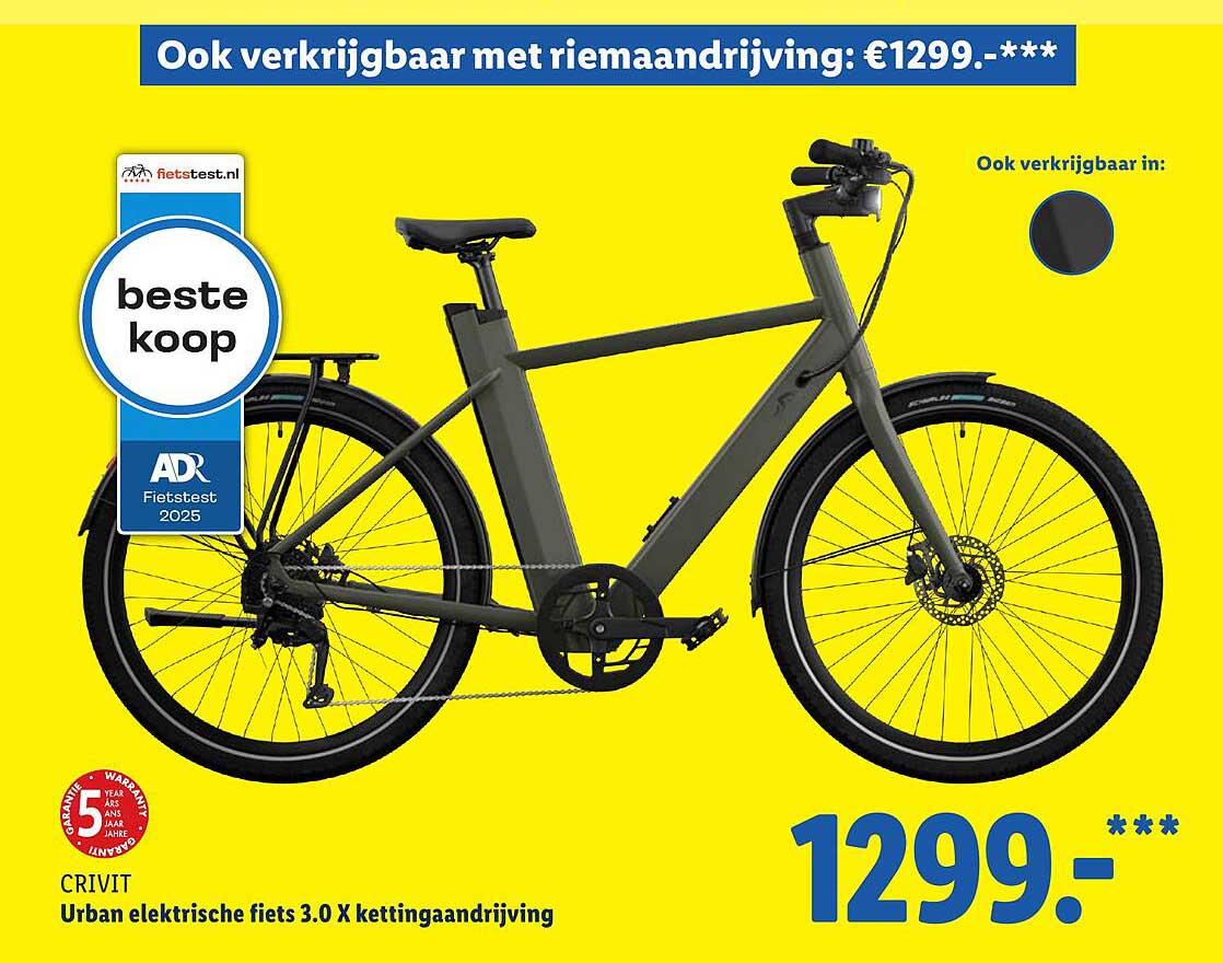 CRIVIT Urban elektrische fiets 3.0 X kettingaandrijving