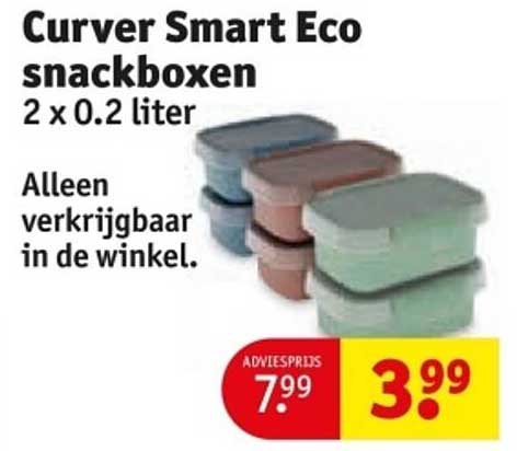 Curver Smart Eco snackboxen 2 x 0.2 liter